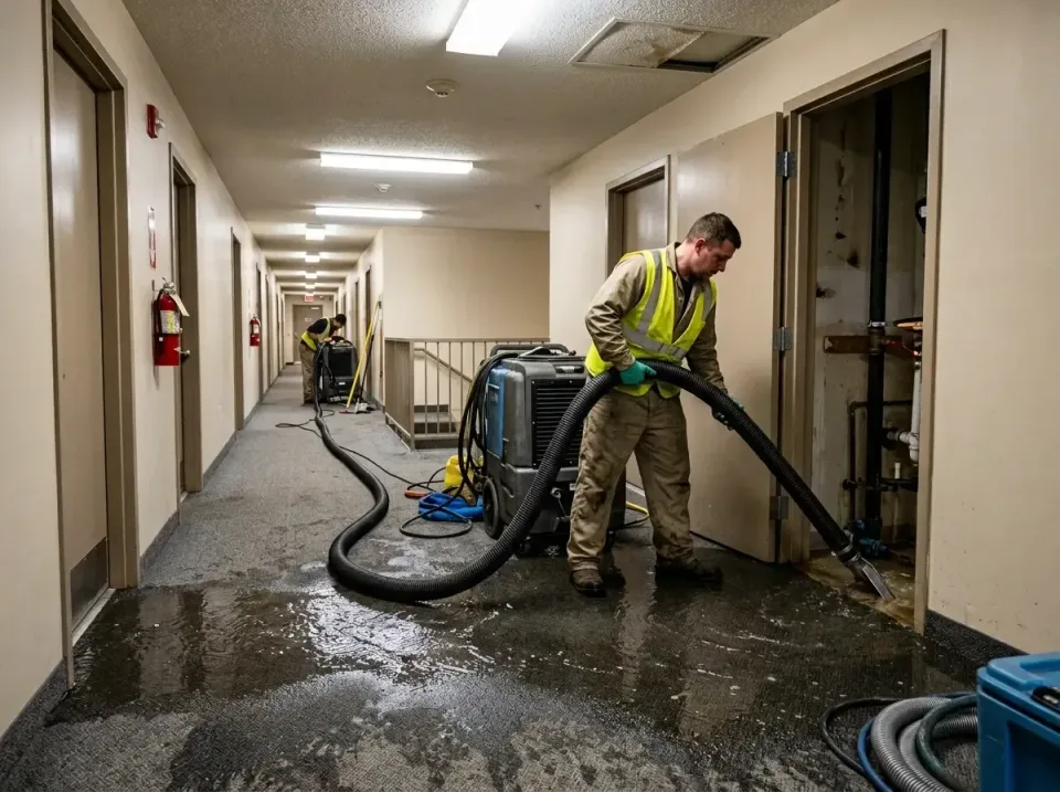 multi-unit-apartment-hallway-f-005 — frequently asked questions, Emergency Burst Pipe Water Extraction & Removal in Christop…